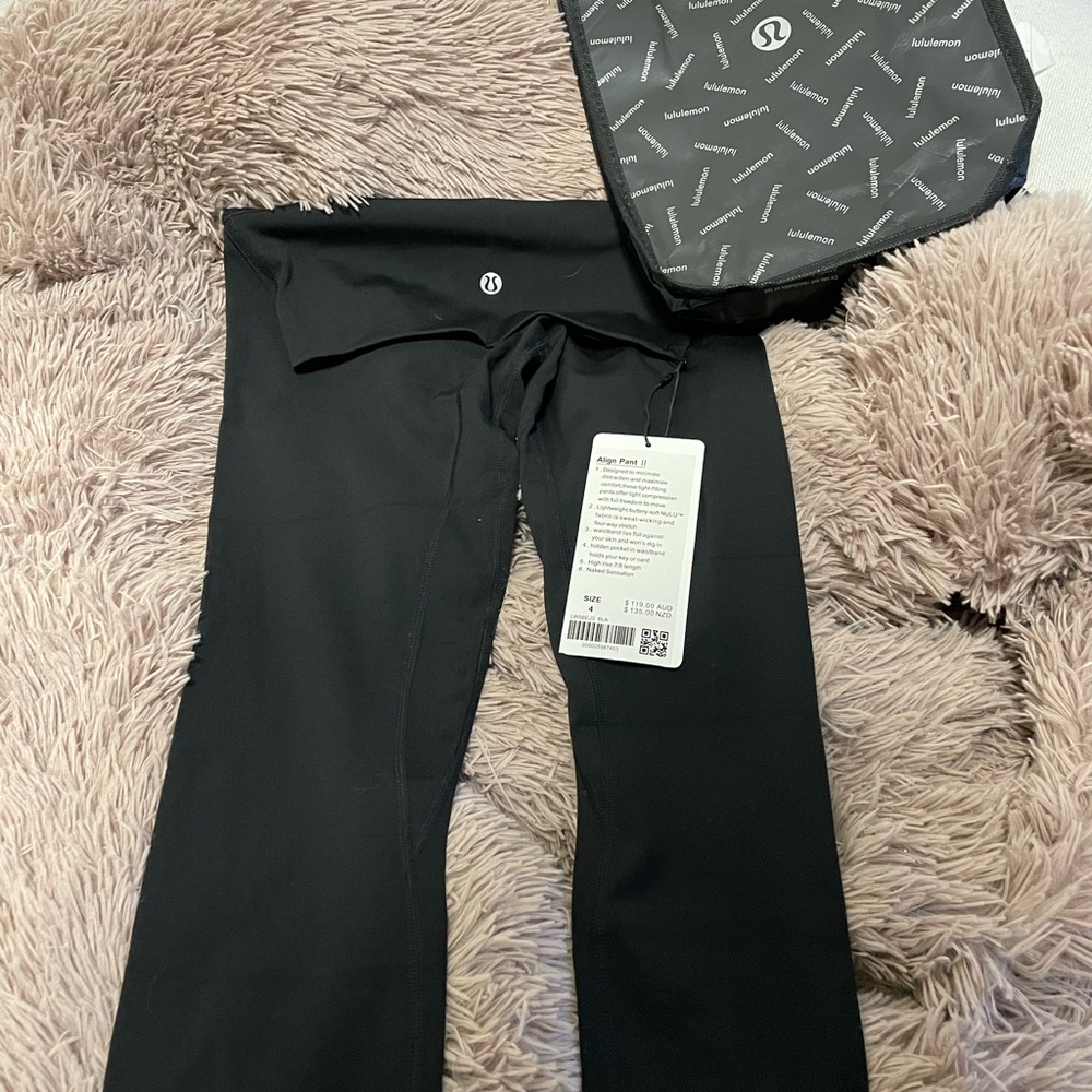 Size 4 black lululemon Align™ High-Rise Leggings 28. NEW WITH TAGS!